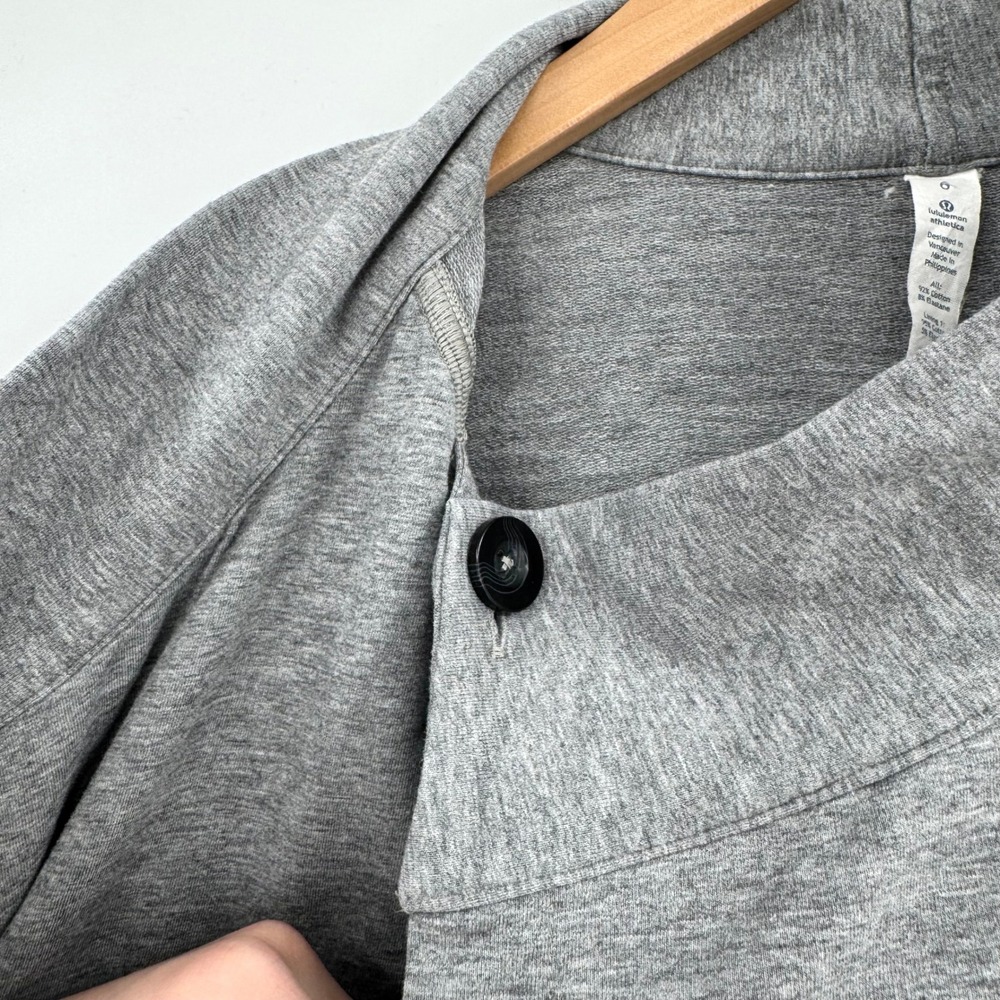 Lululemon Coast Wrap Jacket Heathered Grey Long Sleeve Size‎ 6 Activewear - Picture 5 of 13